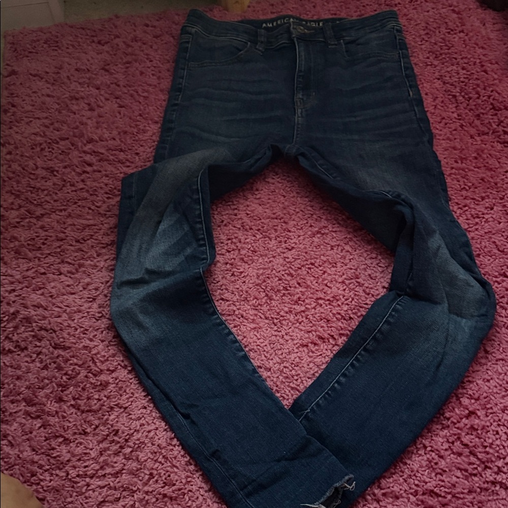 American Eagle Blue Super Stretch Skinny Jeans